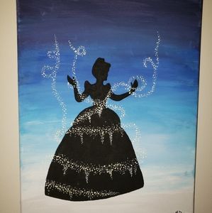 Handpainted princess silhouette
